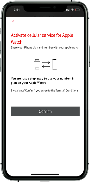 eSIM Activation for Apple Watch Cellular Step 3